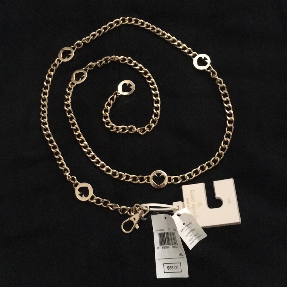 Gold Kate Spade chain belt